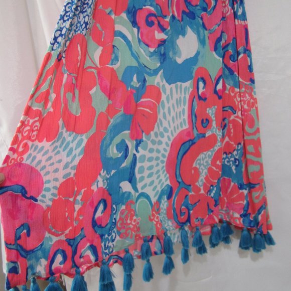 Lilly Pulitzer S Roxi Crinkle Tassel Dress - Picture 4 of 9